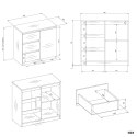 Komoda Szafka z Szufladami Kaszmir do Salonu 80x75x40 3 szuflady Lilia 1D3S