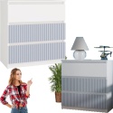 Komoda z 3 szufladami Lilia 70 cm Duża Do Salonu Pojemna Biała Niebieska