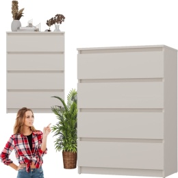 Komoda z szufladami Lilia L4 70 cm Duża Do Salonu sypialni Pojemna Kaszmir