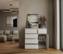 Komoda Biała z Szufladami Szafka Do Salonu Sypialni 100x93x40 cm Lilia 5S1D