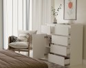 Komoda Biała z Szufladami Szafka Do Salonu Sypialni 100x93x40 cm Lilia 5S1D
