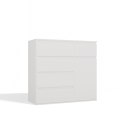 Komoda Biała z Szufladami Szafka Do Salonu Sypialni 100x93x40 cm Lilia 5S1D