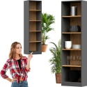 Regał Na Książki Segregatory Półka x5 Biurowy Do Salonu R50CM Antracyt Art