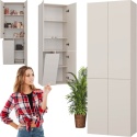 Szafka Łazienkowa Stojąca Słupek Kaszmir z koszem 60 cm Lena 1KDD Tip-On