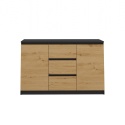 Komoda Szafka z Szufladami 120x75x40 Do Salonu Antracyt Artisan Lilia 2D3S