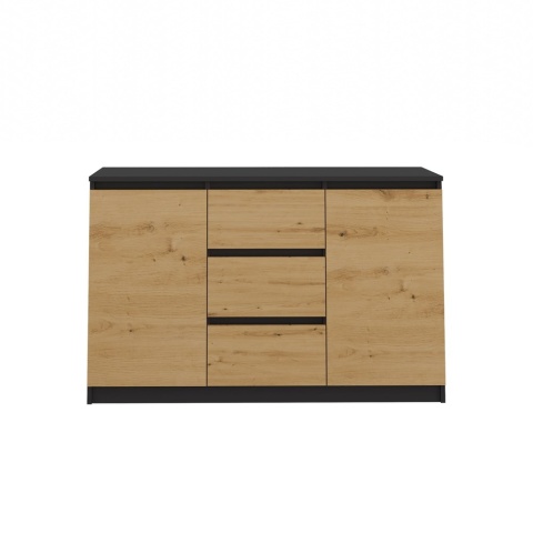 Komoda Szafka z Szufladami 120x75x40 Do Salonu Antracyt Artisan Lilia 2D3S