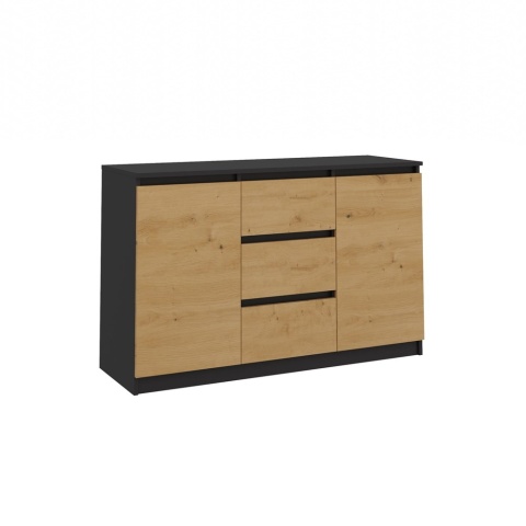 Komoda Szafka z Szufladami 120x75x40 Do Salonu Antracyt Artisan Lilia 2D3S