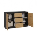 Komoda Szafka z Szufladami 120x75x40 Do Salonu Antracyt Artisan Lilia 2D3S