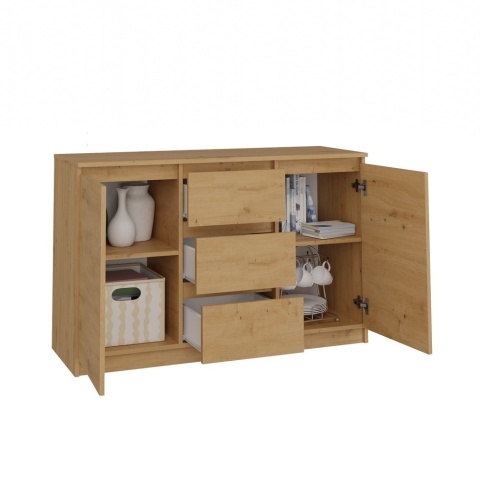 Komoda Szafka z Szufladami 120x75x40 cm Do Salonu Duża Artisan Lilia 2D3S