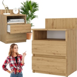 Szafka Nocna Stolik Nocny 2 Szuflady 40 cm Do Sypialni Artisan Lilia L1