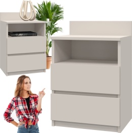 Szafka Nocna Stolik Nocny 2 Szuflady 40 cm Do Sypialni Kaszmir Lilia L1