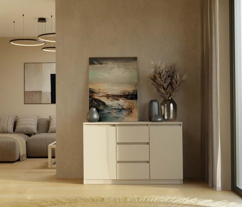 Komoda Szafka z Szufladami 120x75x40 cm Do Salonu Duża Kaszmir Lilia 2D3S