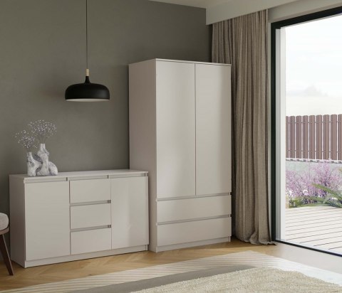 Komoda Szafka z Szufladami 120x75x40 cm Do Salonu Duża Kaszmir Lilia 2D3S