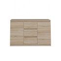 Komoda Szafka z Szufladami 120x75x40 cm Do Salonu Duża Sonoma Lilia 2D3S