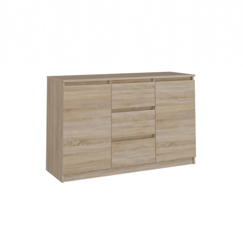 Komoda Szafka z Szufladami 120x75x40 cm Do Salonu Duża Sonoma Lilia 2D3S