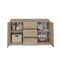 Komoda Szafka z Szufladami 120x75x40 cm Do Salonu Duża Sonoma Lilia 2D3S