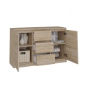 Komoda Szafka z Szufladami 120x75x40 cm Do Salonu Duża Sonoma Lilia 2D3S