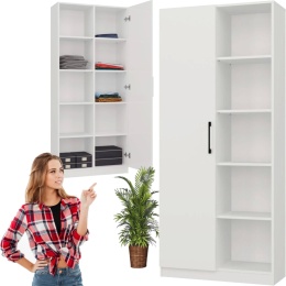 Regał Na Książki Segregatory Półka x10 Biurowy Do Salonu Radek 80 cm Biały