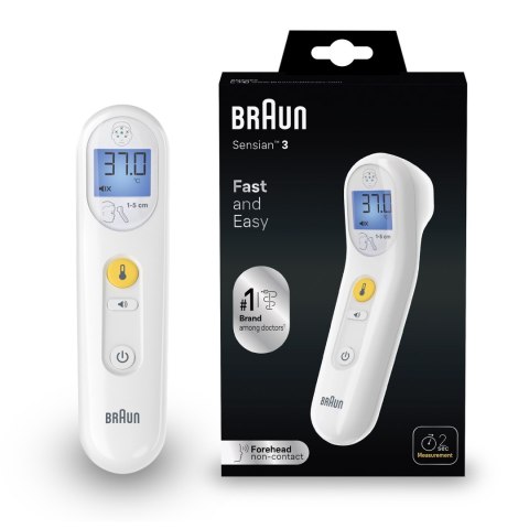 BRAUN Sensian 3 BNT050EE Termometr bezdotykowy do czoła, kliniczna dokładność