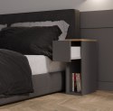 Szafka Nocna Stolik Nocny Półka Szuflada Antracyt Do Sypialni Pico 20 cm
