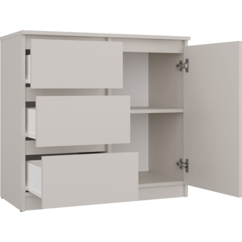 Komoda Szafka z Szufladami Kaszmir do Salonu 80x75x40 3 szuflady Lilia 1D3S