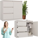 Komoda Szafka z Szufladami Kaszmir do Salonu 80x75x40 3 szuflady Lilia 1D3S