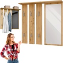 Garderoba Wieszak z Lustrem 85 cm Na Ubrania do Przedpokoju Artisan AGAT