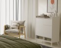 Komoda Biała Kalina 80x92x35 cm Szafka 2 Szafki 1 Szuflada Na Nóżkach