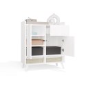 Komoda Biała Kalina 80x92x35 cm Szafka 2 Szafki 1 Szuflada Na Nóżkach