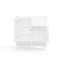 Komoda Biała Kalina 80x92x35 cm Szafka 2 Szafki 1 Szuflada Na Nóżkach