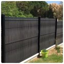 Siatka Cieniująca Na Ogrodzenie Płot Maskująca Szara 1.5M 50M 140g/m²
