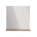 Lustro Łazienkowe 60x61,5 cm Ścienne Z Półką 12cm Dąb Evoke Bezramkowe Deko