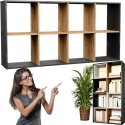 Regał Komorowy LAX 2x4 Otwarty 8 Półek Na Książki Zabawki Antracyt Artisan