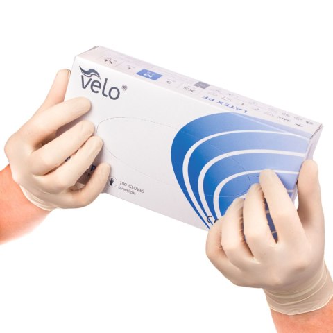 100 SZT RĘKAWICE LATEKSOWE PF R S RĘKAWICZKI BEZPUDROWE