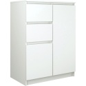 Komoda Biała z Szufladami Szafka Do Salonu Sypialni 40x70x97 cm Lilia 2D2S