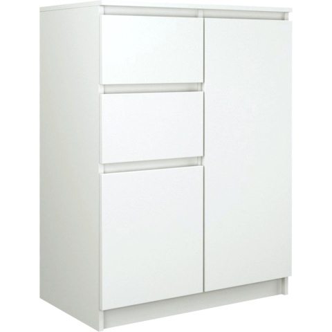 Komoda Biała z Szufladami Szafka Do Salonu Sypialni 40x70x97 cm Lilia 2D2S