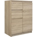 Komoda z Szufladami Szafka Do Salonu 40x70x97 cm Lilia 2D2S Dąb Sonoma
