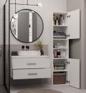 Szafka Pod Umywalkę Łazienkowa Wisząca Biała Nablatowa 2 Szuflady 80cm Lena