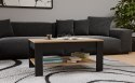 Stolik Kawowy Ława Do Salonu Półka 93x58x43,5 cm Dąb Artisan Czarny Rode