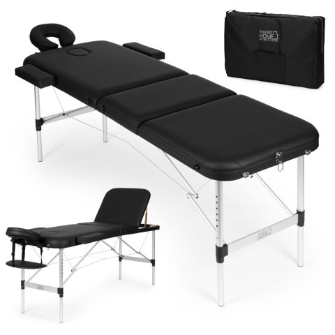 Aluminiowy stół do masażu i rehabilitacji 3-segmentowy składany w walizkę + torba ModernHome