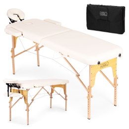 Drewniany stół do masażu i rehabilitacji 2-segmentowy składany w walizkę + torba ModernHome