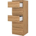 Komoda z 5 Szufladami Do Salonu 40x111x45 Wąska Dąb Artisan Lilia L5W