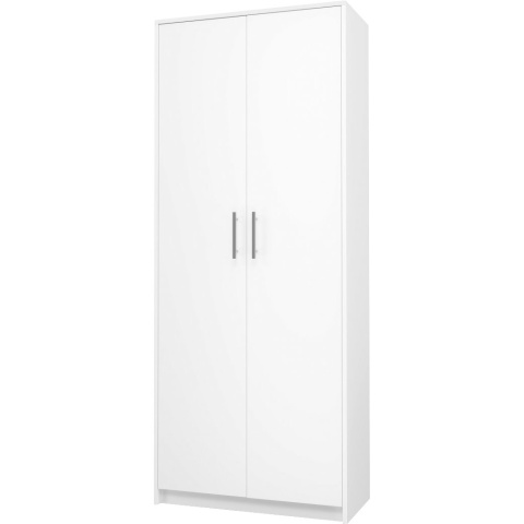 Regał Na Książki Segregatory Półka x8 Biurowy Do Salonu 74 cm Biały Lidia